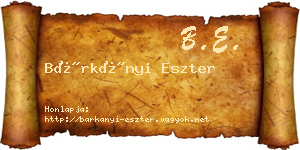 Bárkányi Eszter névjegykártya