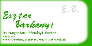 eszter barkanyi business card